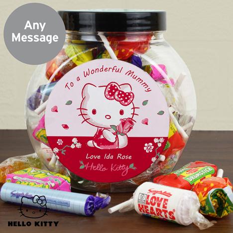 Personalised Hello Kitty Cherry Bloom 250g Sweets Jar Extra Image 1